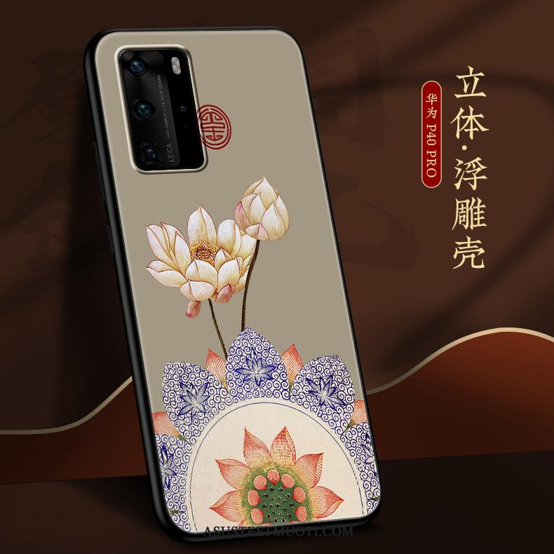 Huawei P40 Pro Kuoret Pesty Suede Persoonallisuus Kotelo Luova Vaalean