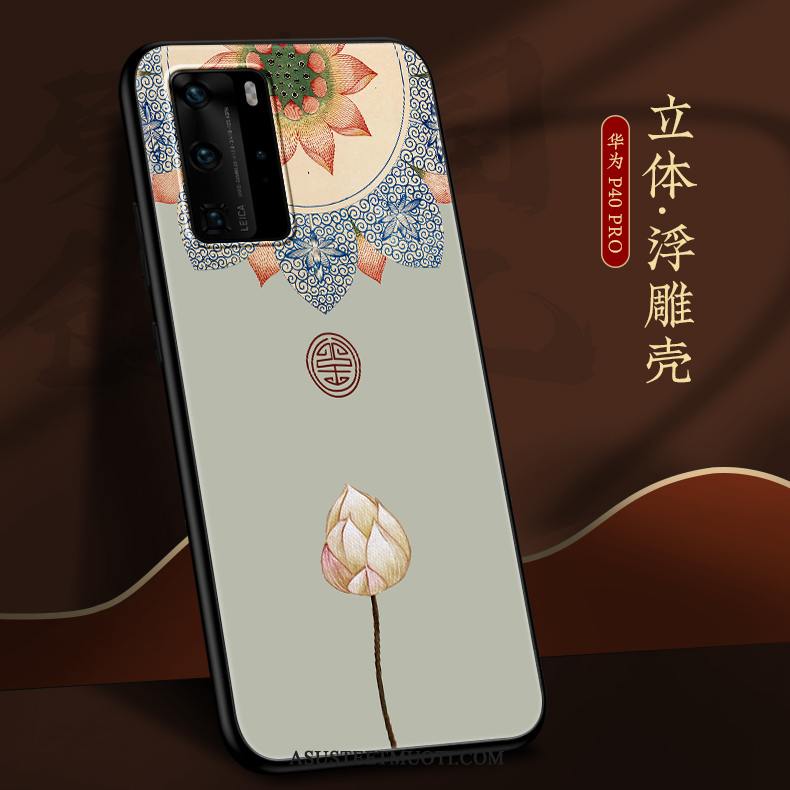 Huawei P40 Pro Kuoret Pesty Suede Persoonallisuus Kotelo Luova Vaalean