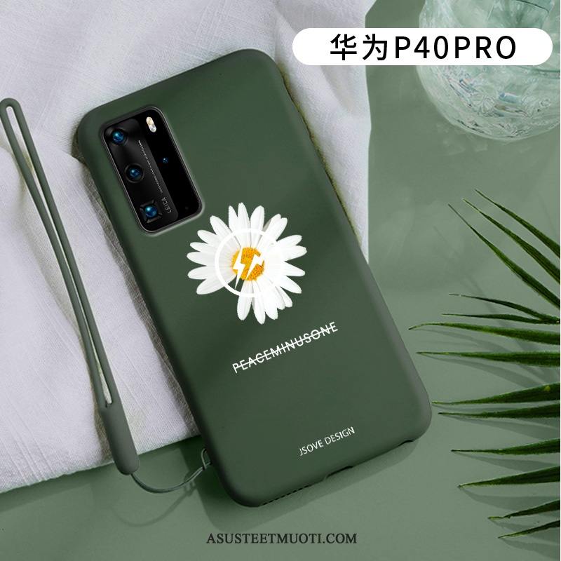 Huawei P40 Pro Kuori Kuoret Yksinkertainen Luova Pehmeä Neste Päivänkakkara Vaalean