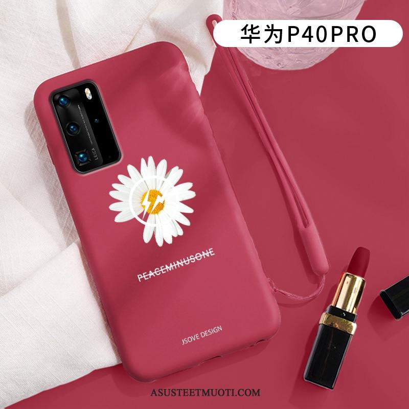 Huawei P40 Pro Kuori Kuoret Yksinkertainen Luova Pehmeä Neste Päivänkakkara Vaalean