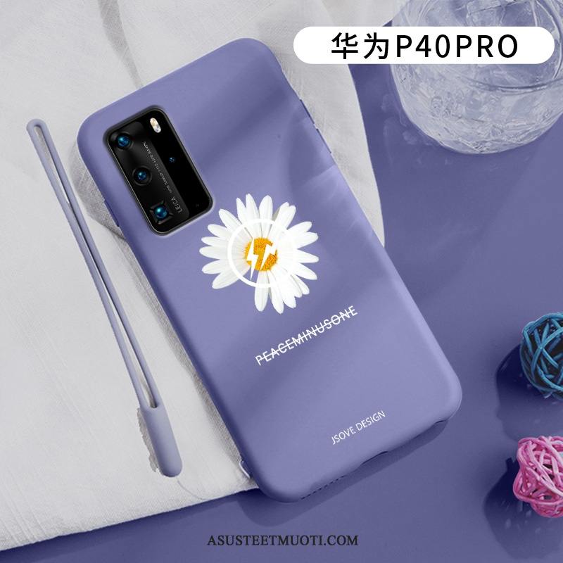 Huawei P40 Pro Kuori Kuoret Yksinkertainen Luova Pehmeä Neste Päivänkakkara Vaalean