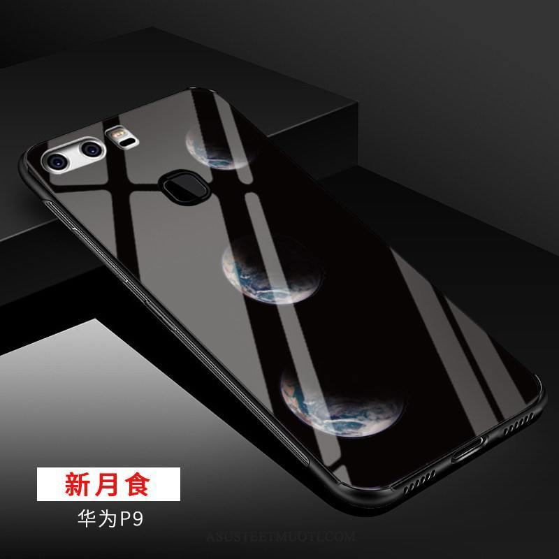 Huawei P9 Kuoret Kova Tila Yksinkertainen Silikoni Musta