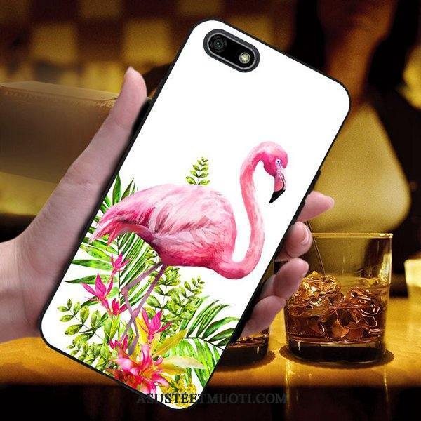 Huawei Y5 2018 Kuoret Muokata Murtumaton Pehmeä Neste Kuori Valkoinen