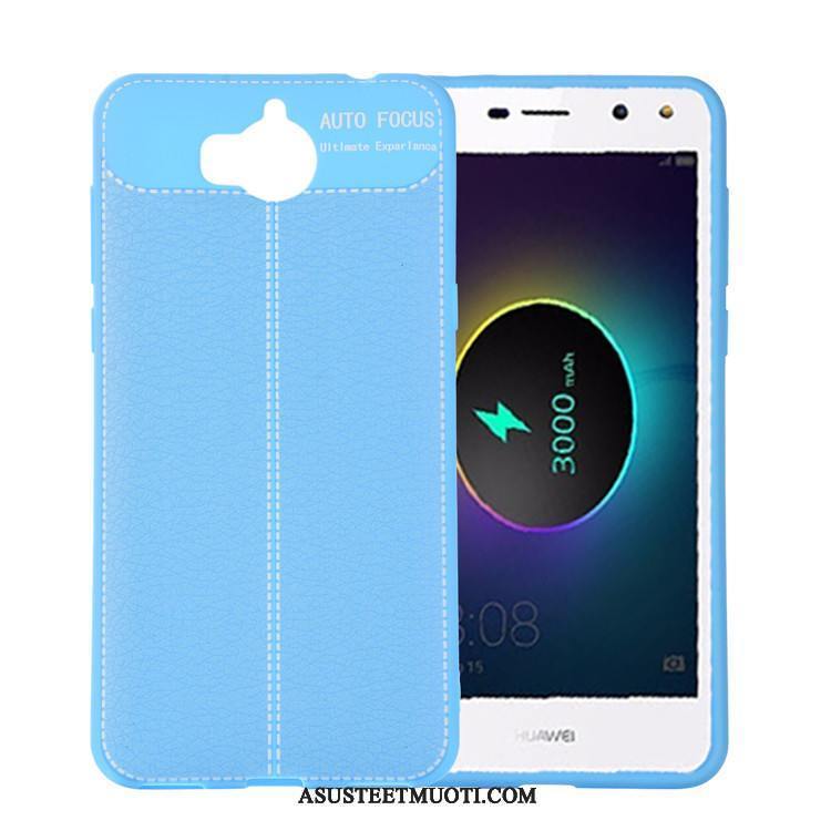 Huawei Y6 2017 Kuoret Pehmeä Neste Murtumaton Liiketoiminta Sininen Kotelo