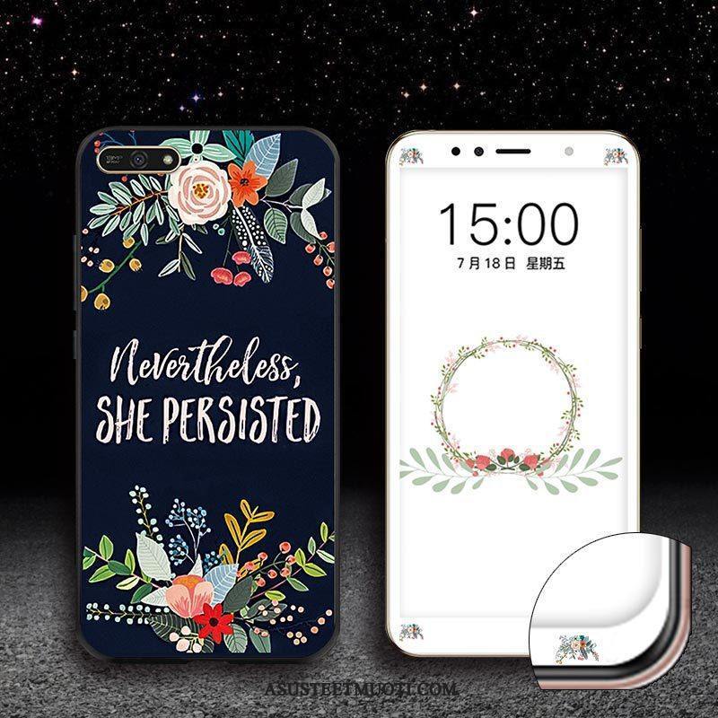 Huawei Y6 2018 Kuoret Karkaisu Puhelimen Jauhe Näytönsuojus Pesty Suede