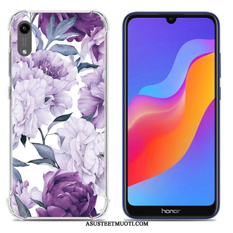Huawei Y6 2019 Kuoret Kukkakuvio Puhelimen Murtumaton Pehmeä Neste Kuori
