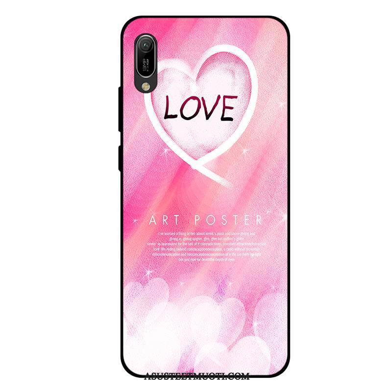 Huawei Y6 2019 Kuoret Murtumaton Muokata Pesty Suede Kuori Pieni