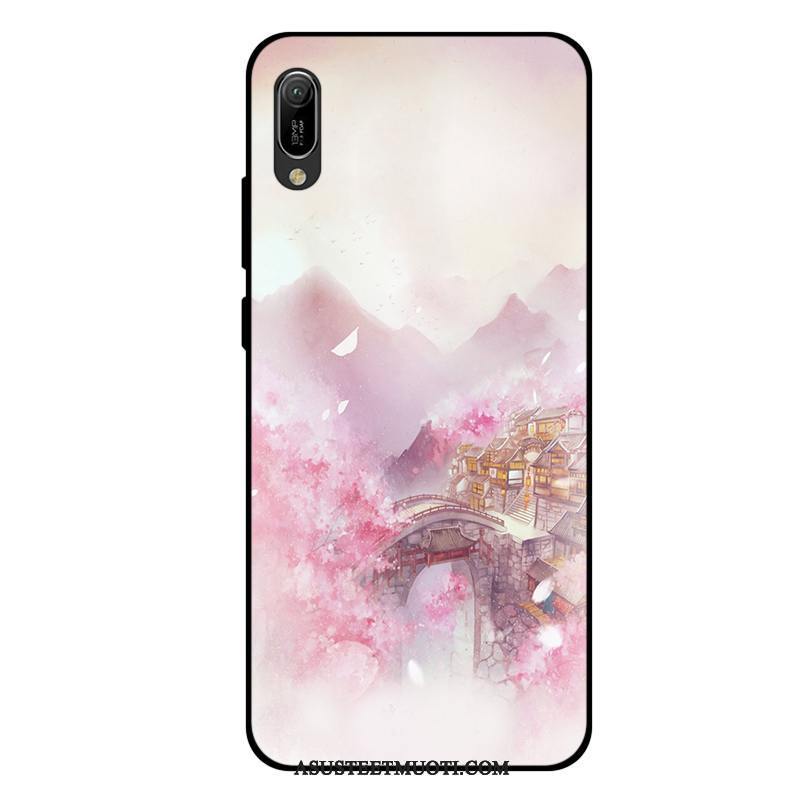 Huawei Y6 2019 Kuoret Murtumaton Muokata Pesty Suede Kuori Pieni