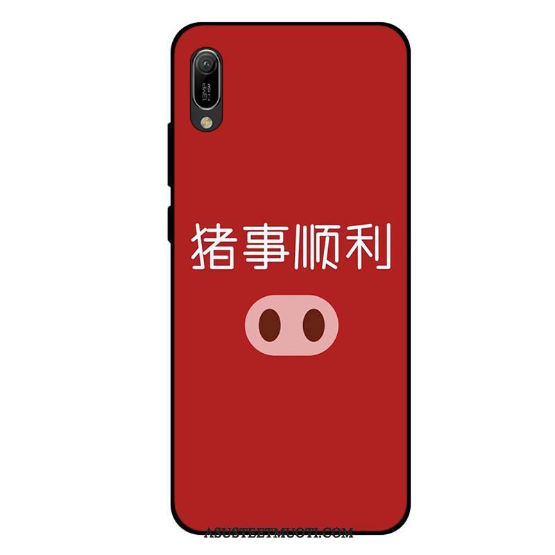 Huawei Y6 2019 Kuoret Puhelimen Punainen Kuori Pehmeä Neste Silikoni