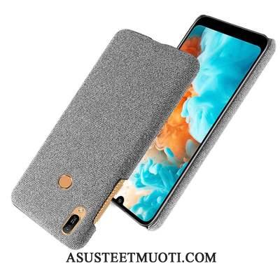 Huawei Y6s Kuori Kuoret Harmaa Pesty Suede Suojaus Kova Murtumaton