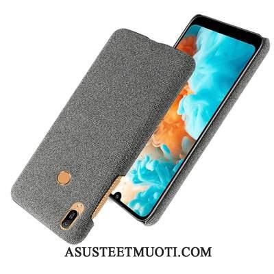 Huawei Y6s Kuori Kuoret Harmaa Pesty Suede Suojaus Kova Murtumaton