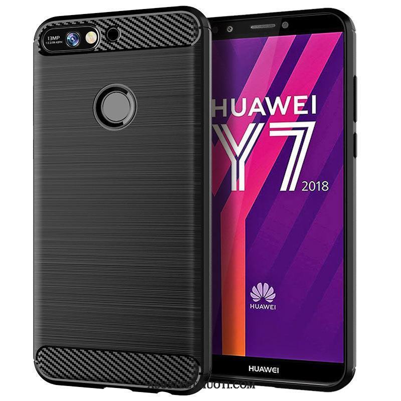 Huawei Y7 2018 Kuoret Kuitu Silikoni Murtumaton Suojaus Johdin
