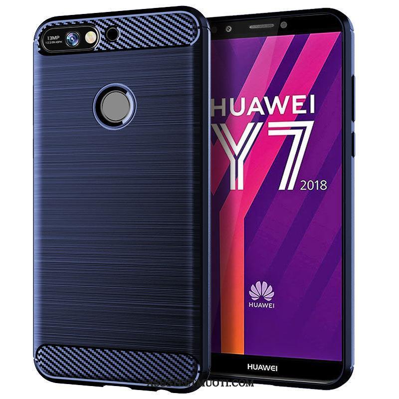 Huawei Y7 2018 Kuoret Kuitu Silikoni Murtumaton Suojaus Johdin