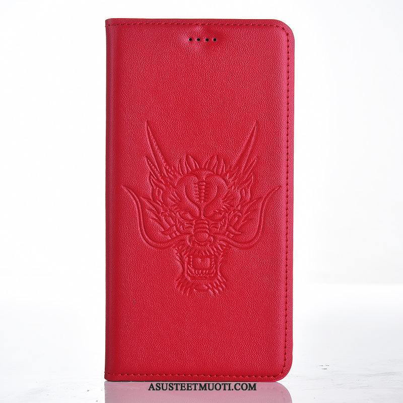 Huawei Y7 2018 Kuoret Kuori Keltainen Suojaus Nahkakotelo Murtumaton