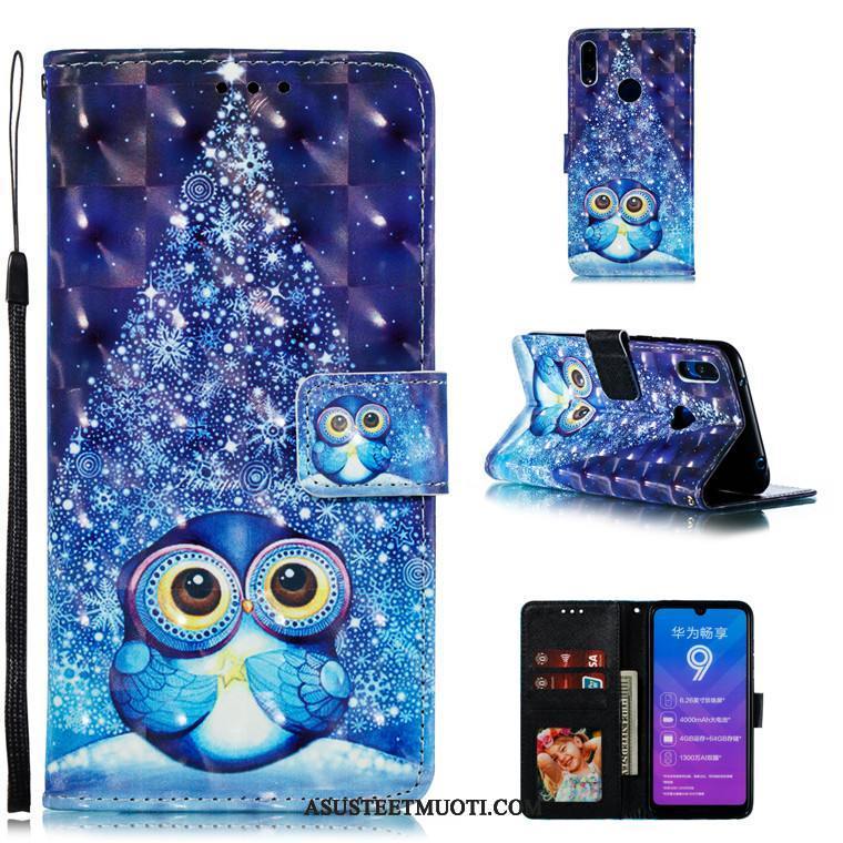 Huawei Y7 2019 Kuoret Kuori Kotelo Violetti Murtumaton Puhelimen