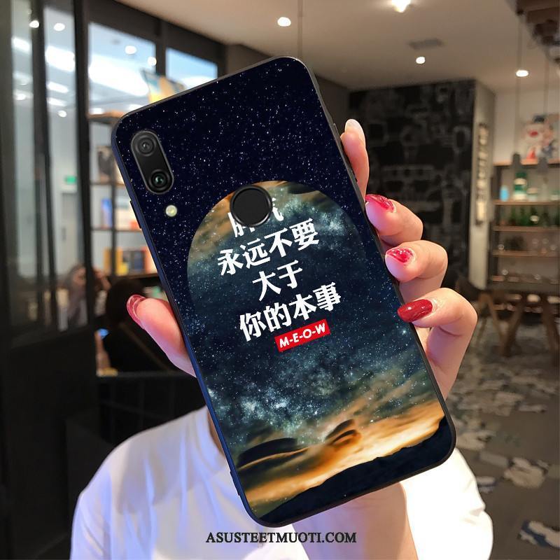 Huawei Y7 2019 Kuoret Puhelimen Sarjakuva Kuori Pehmeä Neste Sininen