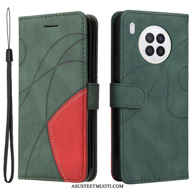 Kotelot Honor 50 Lite Kaksisävyinen Signature Faux Leather