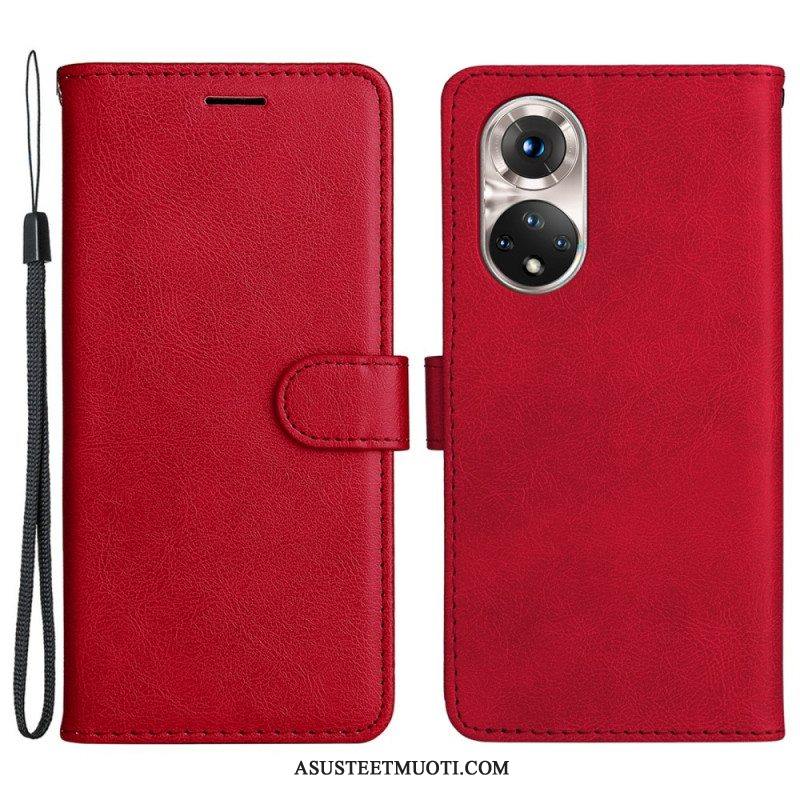 Kotelot Honor 50 Suojaketju Kuori Strappy Leather Effect