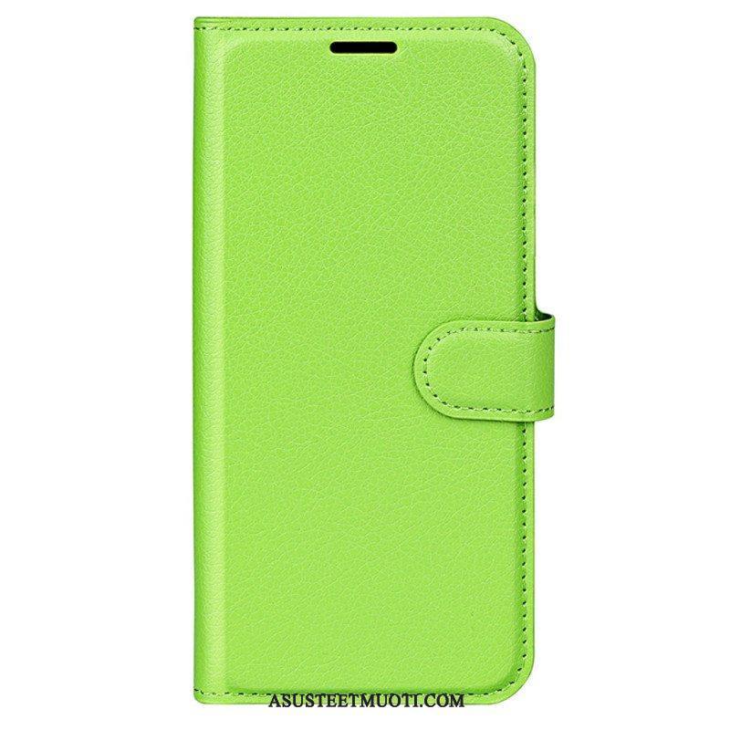 Kotelot Huawei P60 Pro Litsi-nahkaefekti