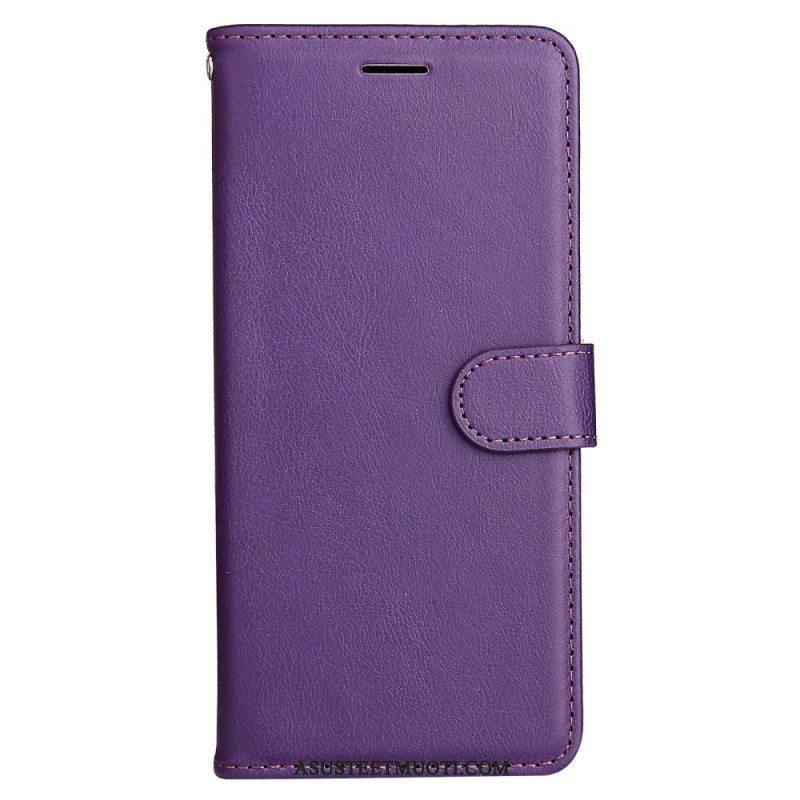 Kotelot OnePlus 10 Pro 5G Suojaketju Kuori Strappy Plain Leather Style