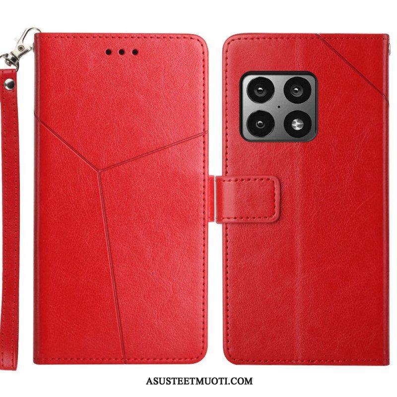 Kotelot OnePlus 10 Pro 5G Tyylikäs Nahkainen Geo Y -design