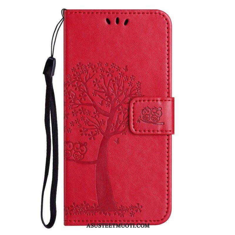 Kotelot OnePlus 10T 5G Suojaketju Kuori Strappy Owl Tree