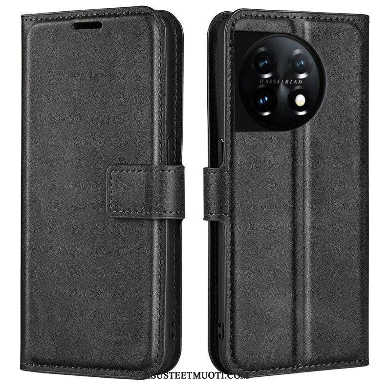Kotelot OnePlus 11 5G Erittäin Ohut Nahkaefekti