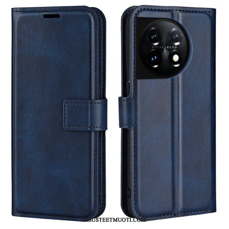 Kotelot OnePlus 11 5G Erittäin Ohut Nahkaefekti