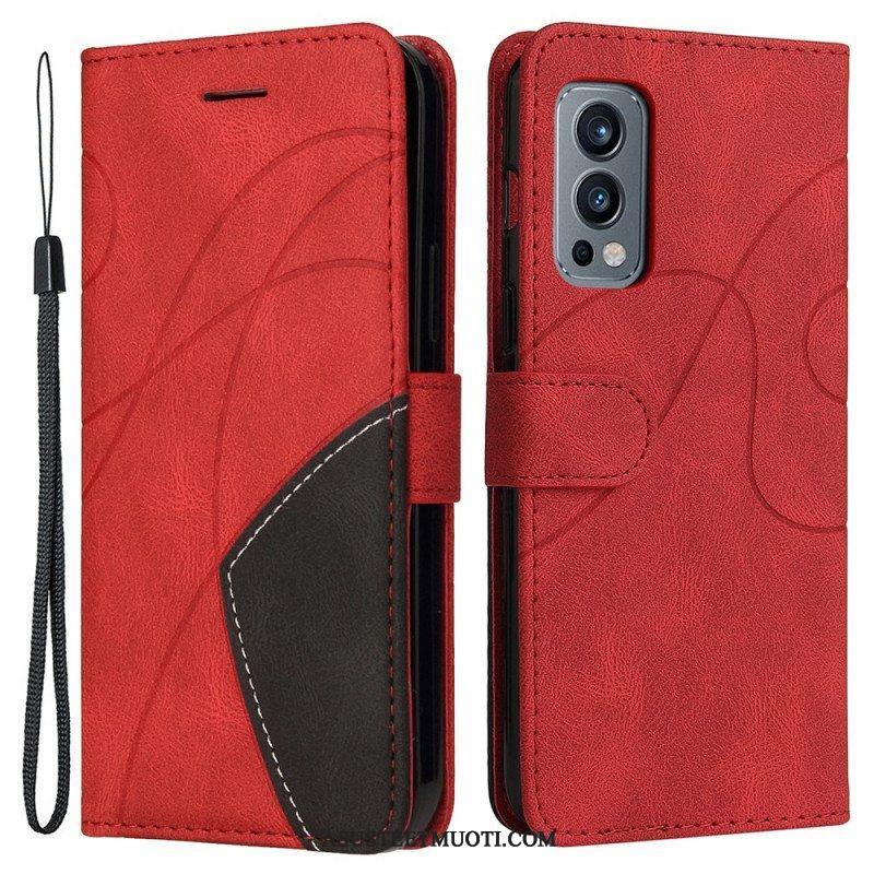 Kotelot OnePlus Nord 2 5G Kaksisävyinen Signature Faux Leather