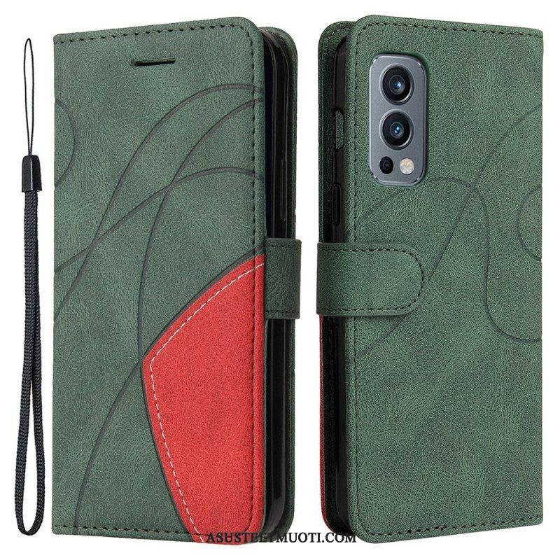 Kotelot OnePlus Nord 2 5G Kaksisävyinen Signature Faux Leather