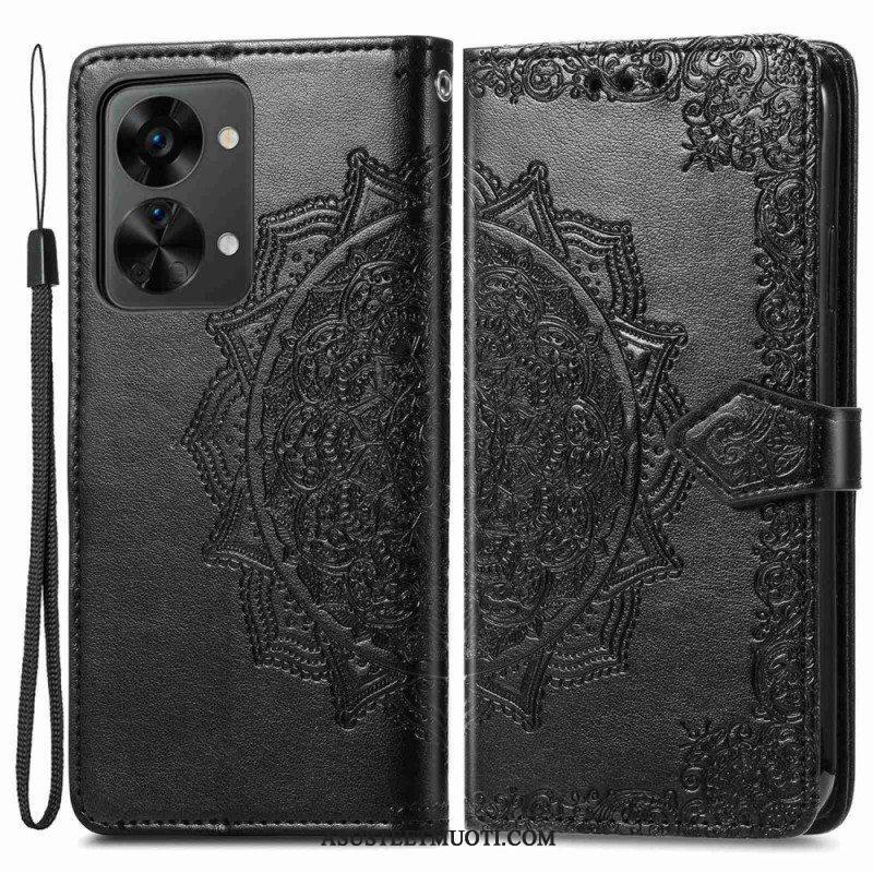 Kotelot OnePlus Nord 2T 5G Suojaketju Kuori Mandala Strap -korttipidike