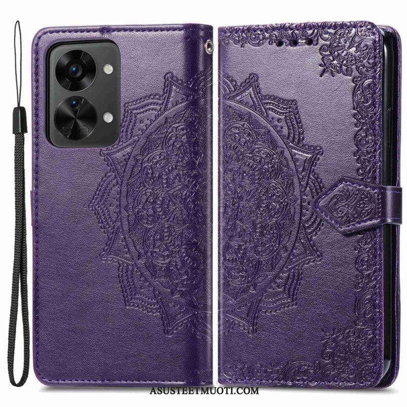 Kotelot OnePlus Nord 2T 5G Suojaketju Kuori Mandala Strap -korttipidike