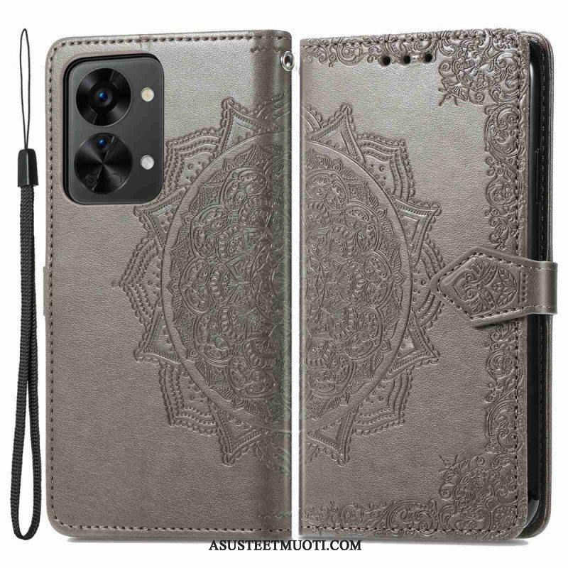 Kotelot OnePlus Nord 2T 5G Suojaketju Kuori Mandala Strap -korttipidike