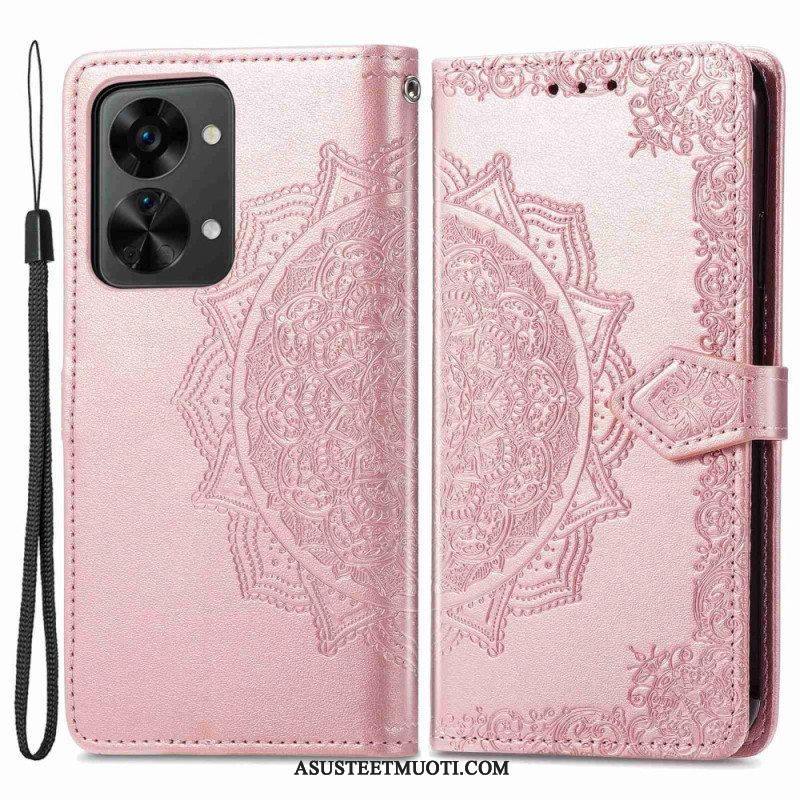 Kotelot OnePlus Nord 2T 5G Suojaketju Kuori Mandala Strap -korttipidike