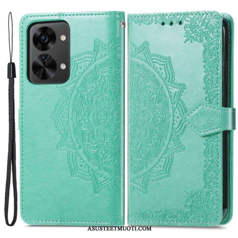 Kotelot OnePlus Nord 2T 5G Suojaketju Kuori Mandala Strap -korttipidike