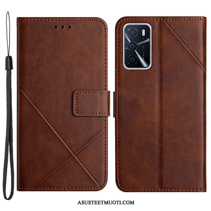 Kotelot Oppo A16 / A16s X Design Geo Leather Style