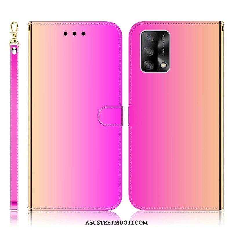 Kotelot Oppo A74 4G Keinonahkainen Peilin Kansi