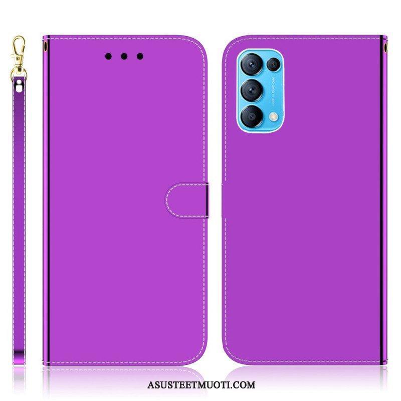 Kotelot Oppo Find X3 Lite Keinonahkainen Peilin Kansi