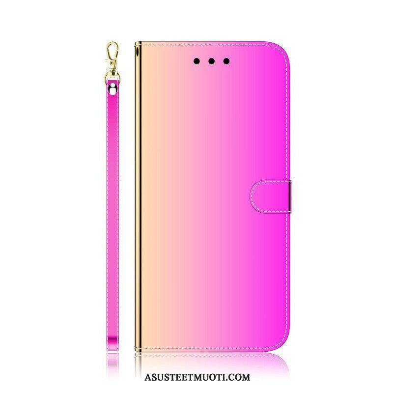 Kotelot Oppo Find X3 Neo Keinonahkainen Peilin Kansi