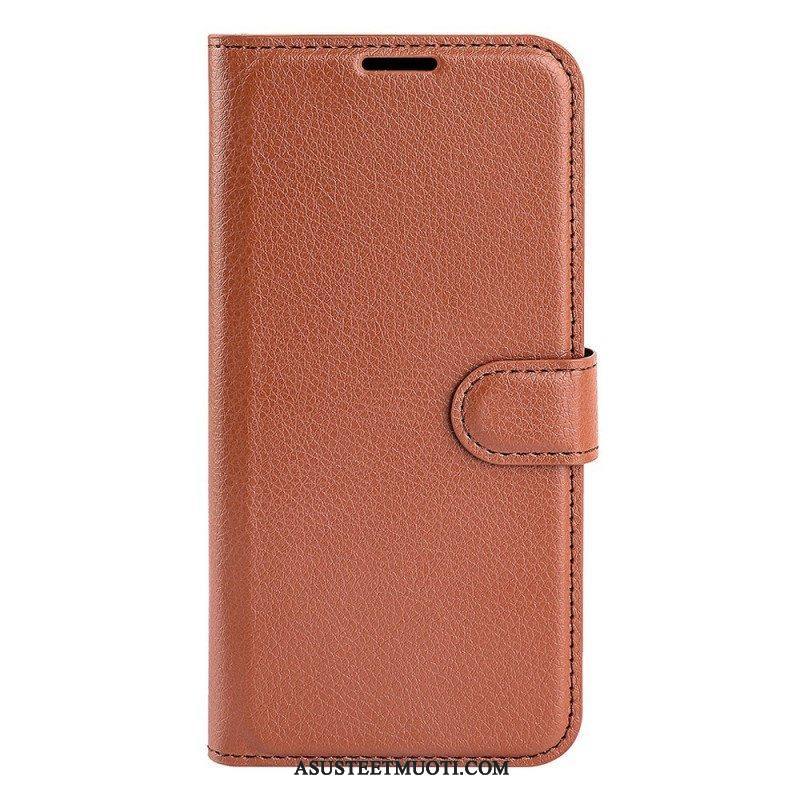 Kotelot Oppo Find X5 Lite Klassinen Litsi Tekonahka