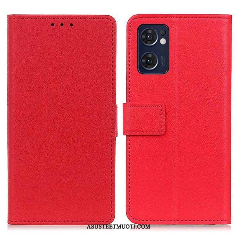 Kotelot Oppo Find X5 Lite Klassinen Nahkaefekti