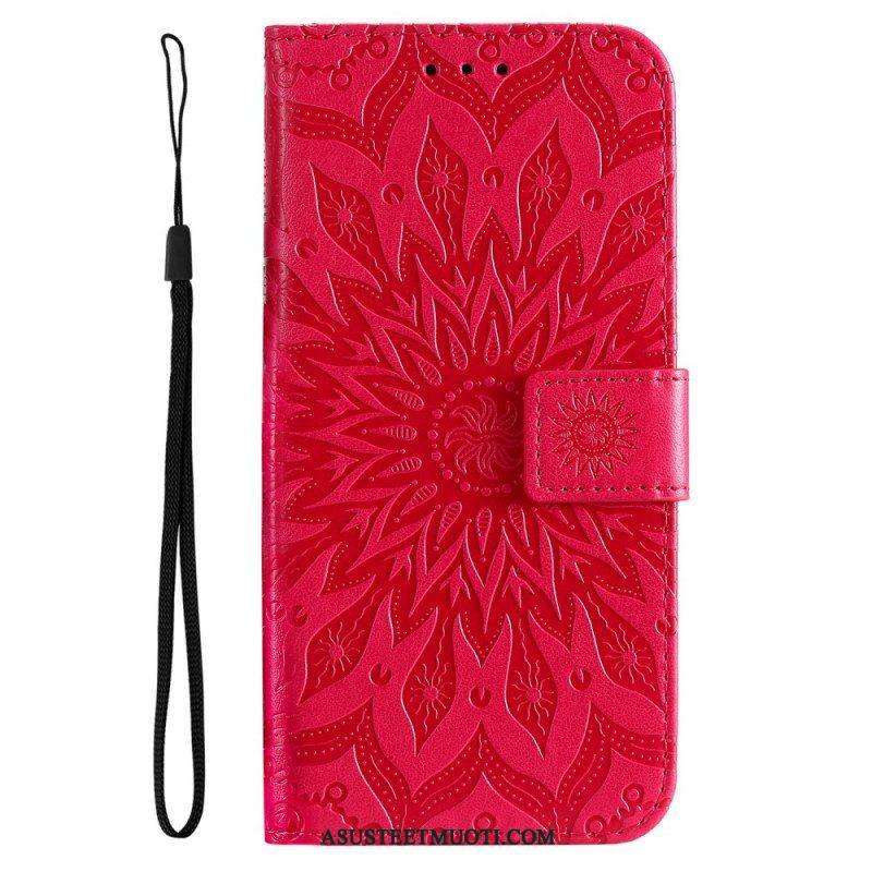 Kotelot Oppo Find X5 Lite Suojaketju Kuori Strappy Sun Mandala