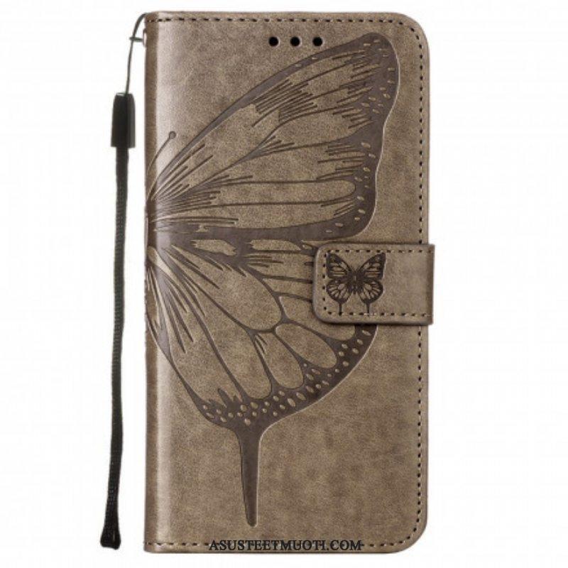 Kotelot Poco M3 Butterfly Design Kaulanauhalla