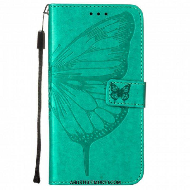 Kotelot Poco M3 Butterfly Design Kaulanauhalla