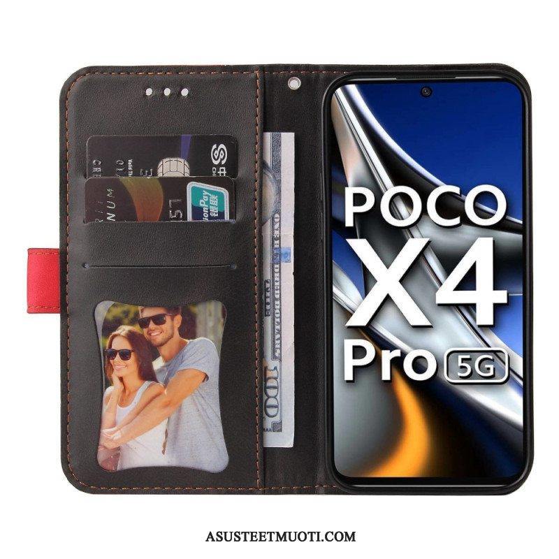Kotelot Poco X4 Pro 5G Kaksisävyinen Hihnalla
