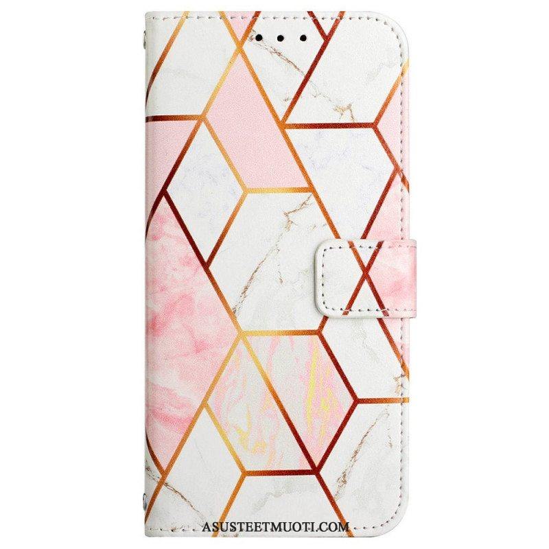 Kotelot Samsung Galaxy A13 Suojaketju Kuori Strip Marble