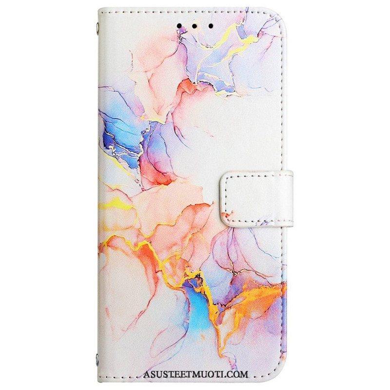 Kotelot Samsung Galaxy A13 Suojaketju Kuori Strip Marble