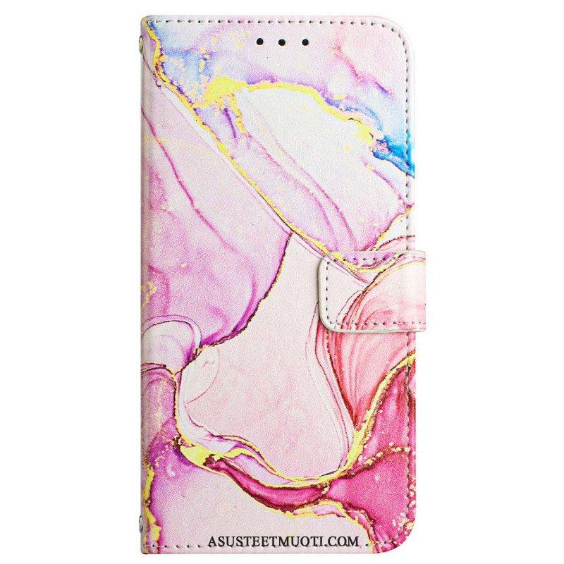 Kotelot Samsung Galaxy A13 Suojaketju Kuori Strip Marble