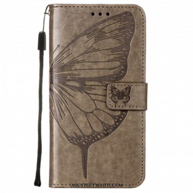 Kotelot Samsung Galaxy A52 4G / A52 5G / A52s 5G Butterfly Design Kaulanauhalla