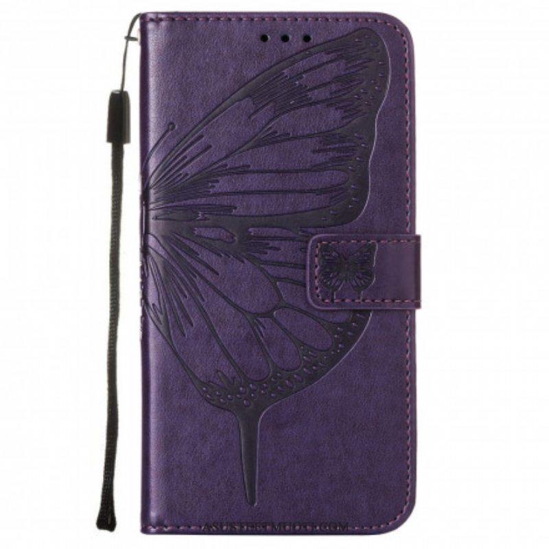 Kotelot Samsung Galaxy A52 4G / A52 5G / A52s 5G Butterfly Design Kaulanauhalla